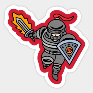 Cool knight chibi style Sticker